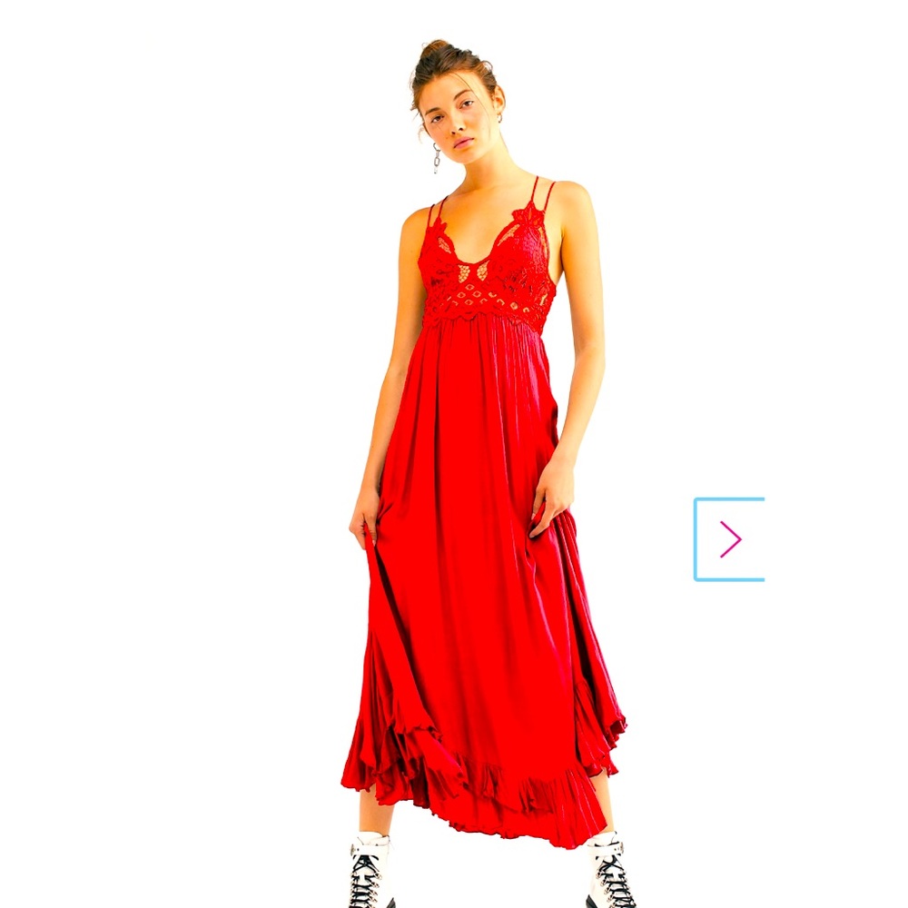 Free People Adella Lace Maxi Dress